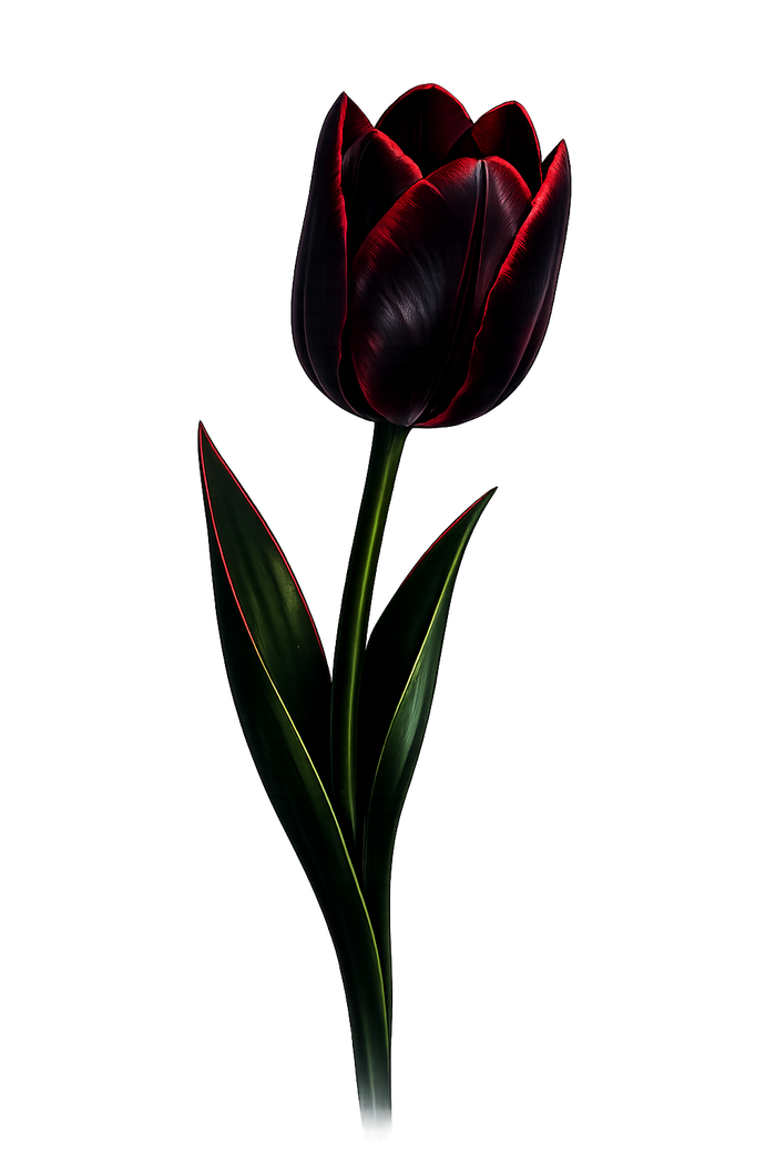 Blood-red tulip
